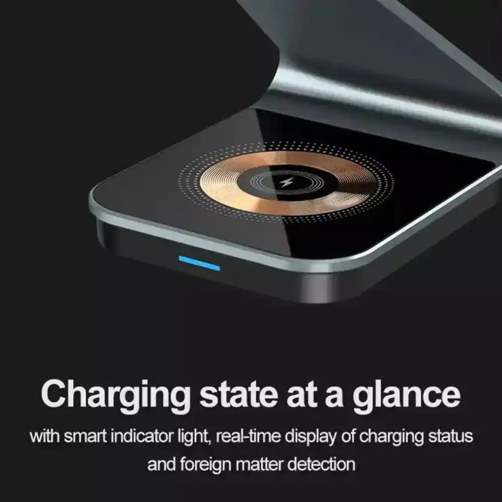 Transparent 3 - in - 1 Magnetic Wireless Charging Station (15W) - Infinity Deals