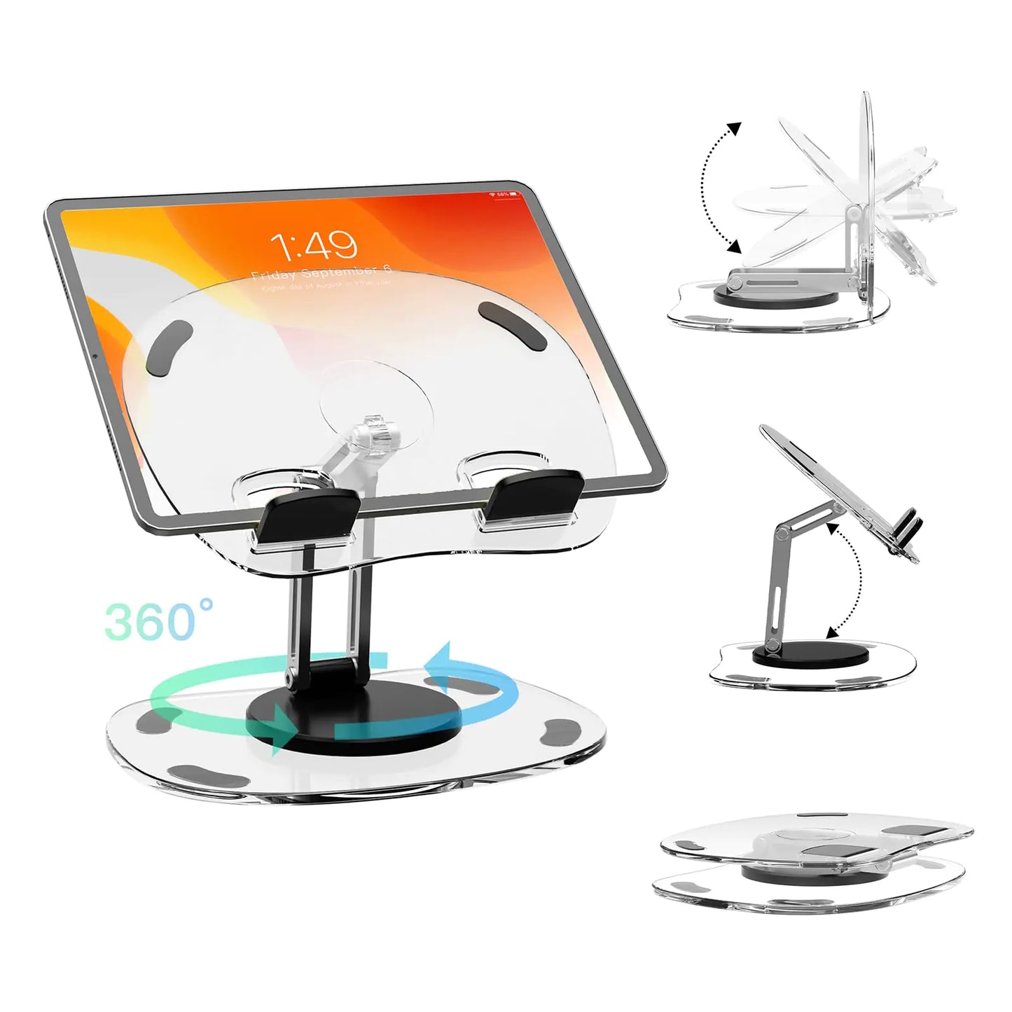 Adjustable Aluminum Laptop & Phone Stand with 360° Rotation - Infinity Deals