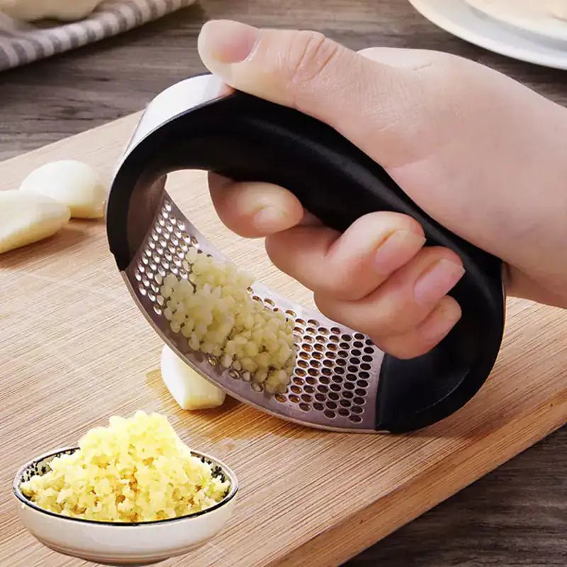 Stainless Steel Garlic Press & Crusher with Ergonomic Handle - Infinity Deals